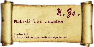 Makróczi Zsombor névjegykártya